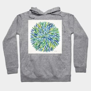 Blue Water Color Burst Hoodie